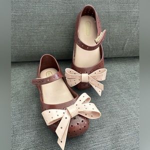 Mini Melissa bow velcro shoes